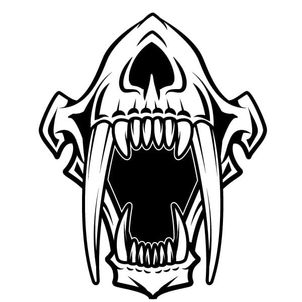 Scary jaws with big teeth